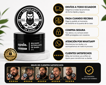 Bálsamo para Crecimiento de Barba Ultra Potente con Minoxidil 20% | 80mL